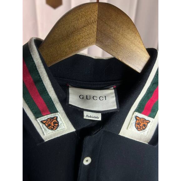 Gucci Stripe Short Sleeve Polo Shirt - Picture 4 of 10
